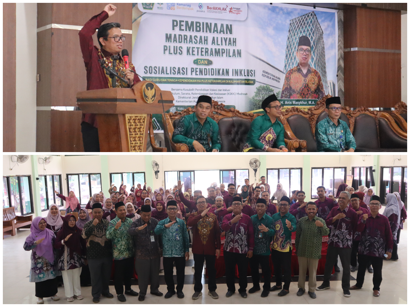 Kasubdit Direktorat KSKK Kemenag RI Dorong Penguatan Madrasah Aliyah Plus Keterampilan dan Pendidikan Inklusi di Kalimantan Selatan
