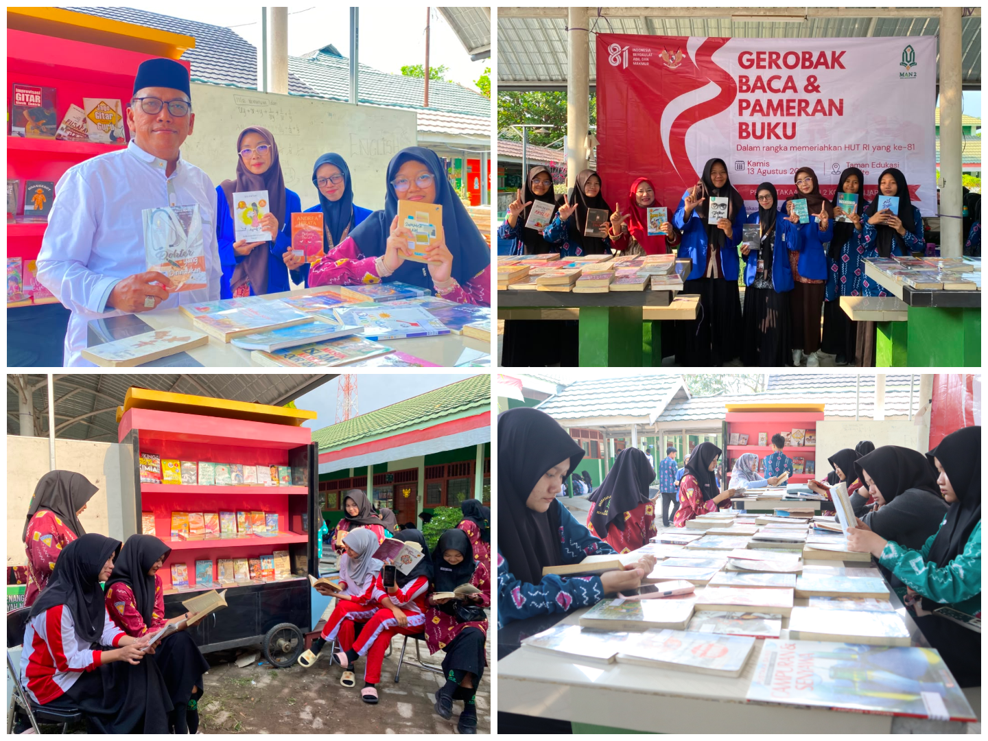 Hadirkan Buku Lebih Dekat, Perpustakaan MAN 2 Kota Banjarmasin Gelar Pameran Buku dan Gerobak Baca