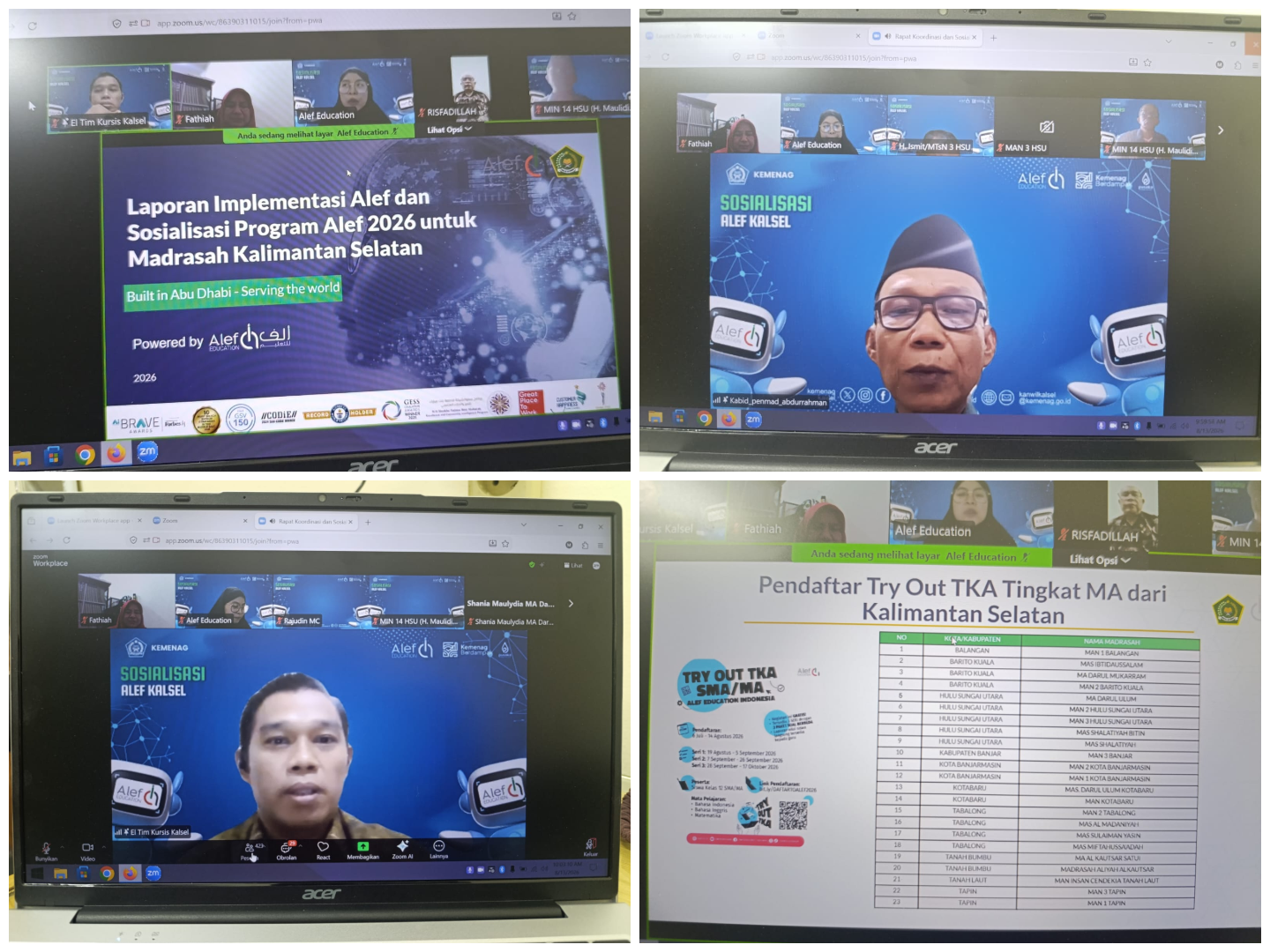 Perkuat Transformasi Digital Pembelajaran, Guru MAN 2 Kota Banjarmasin Ikuti Sosialisasi Program Alef 2026
