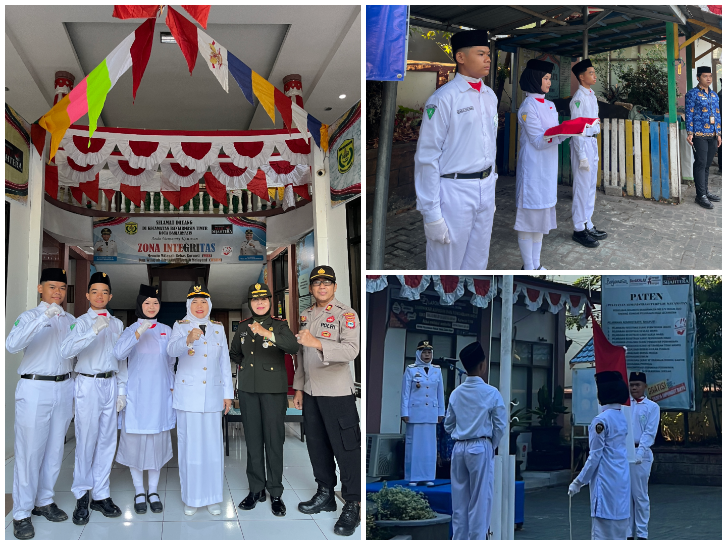 Tiga Murid MAN 2 Kota Banjarmasin Tuntaskan Amanah sebagai Paskibraka di Kecamatan Banjarmasin Timur