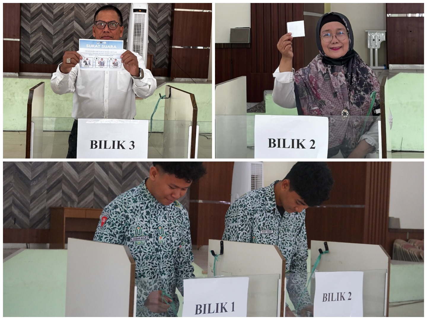 Kamad dan Guru MAN 2 Kota Banjarmasin Ikut Sukseskan Pemilihan Ketua OSIM Periode 2026–2027