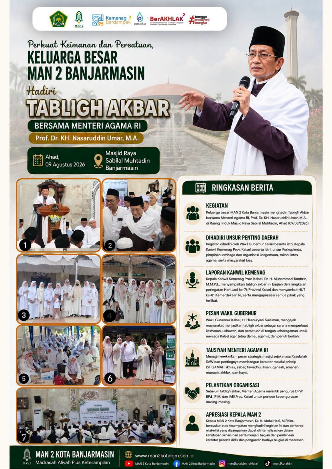 Tablig Akbar Bersama Mentri Agama RI