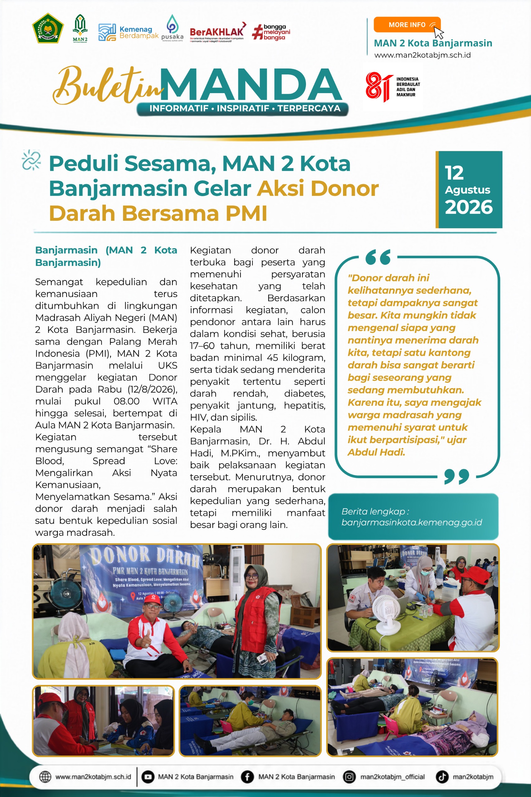 Donor Darah Bersama PMII