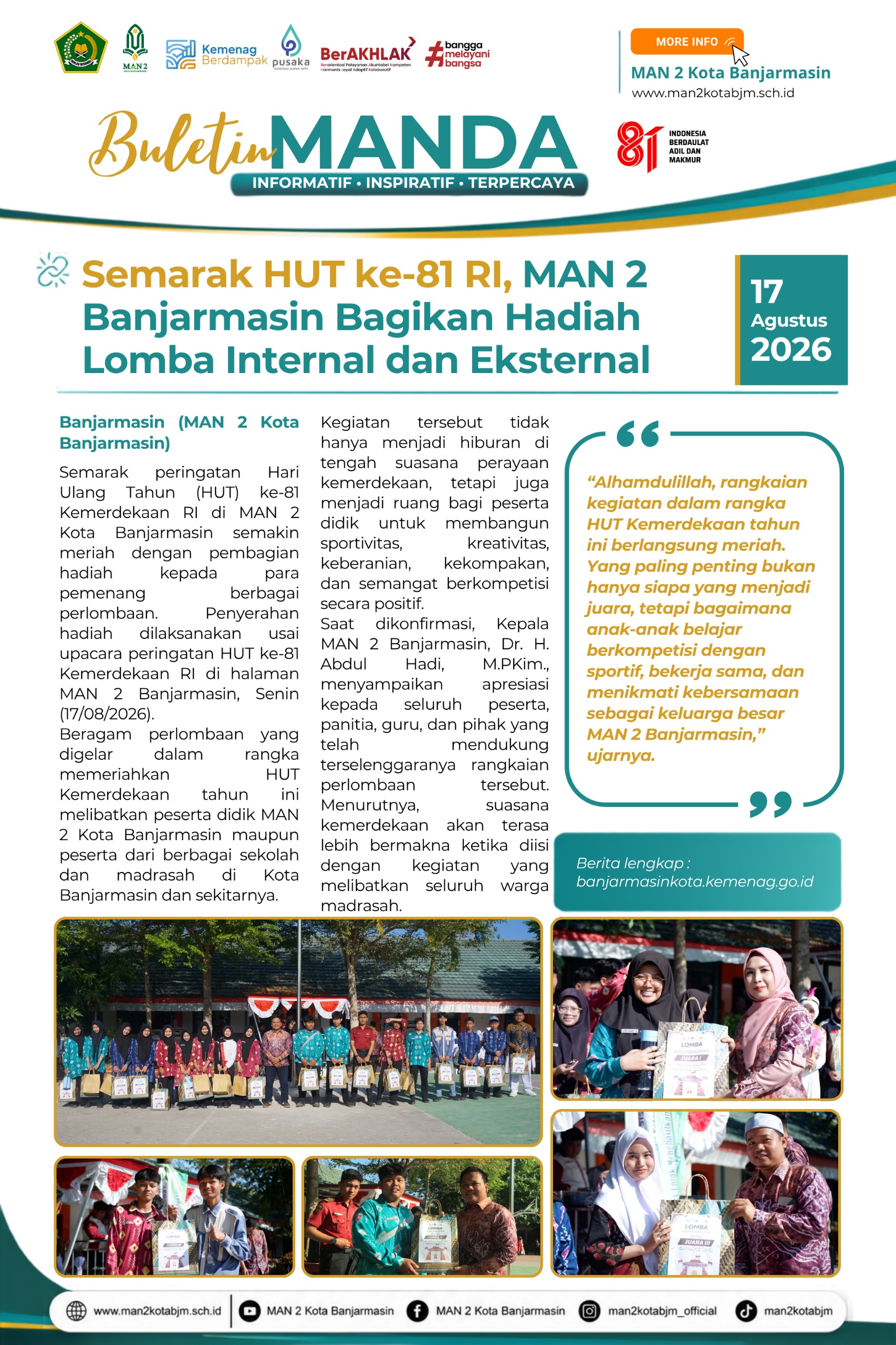 Bagikan Hadiah Lomba